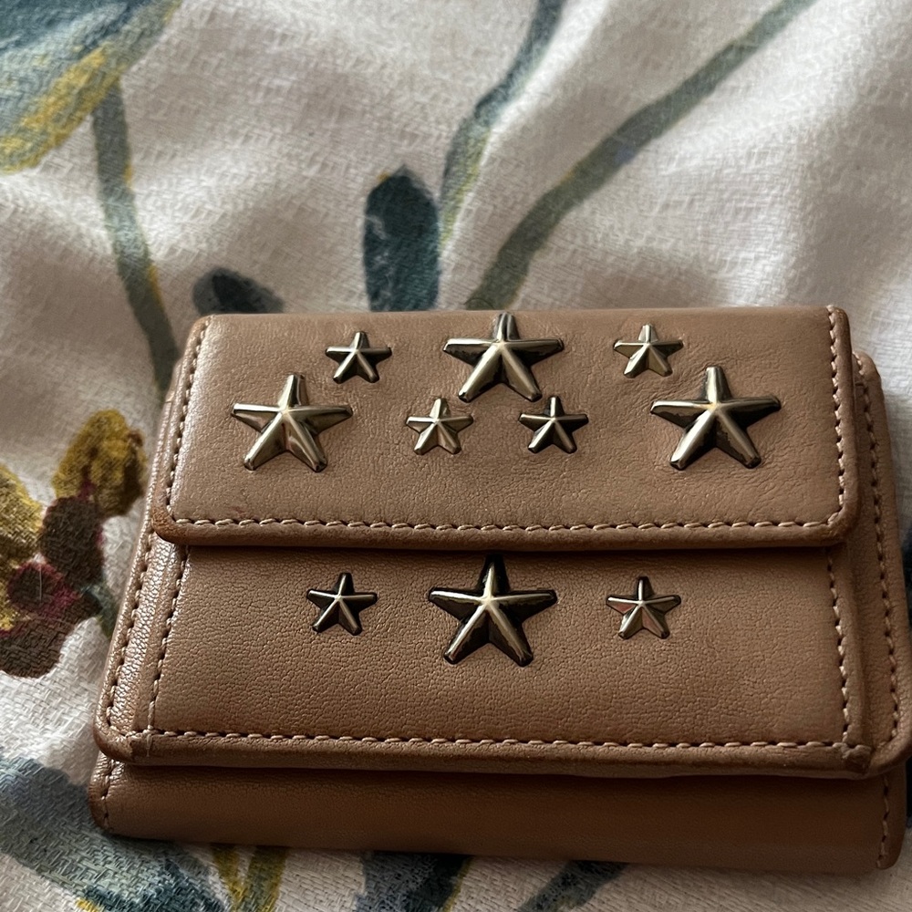 Star-Embellished Tan Wallet